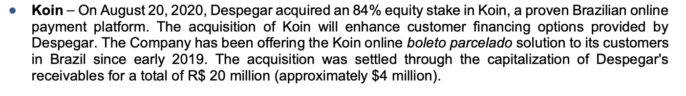 anúncio da decolar.com sob a compra da Koin