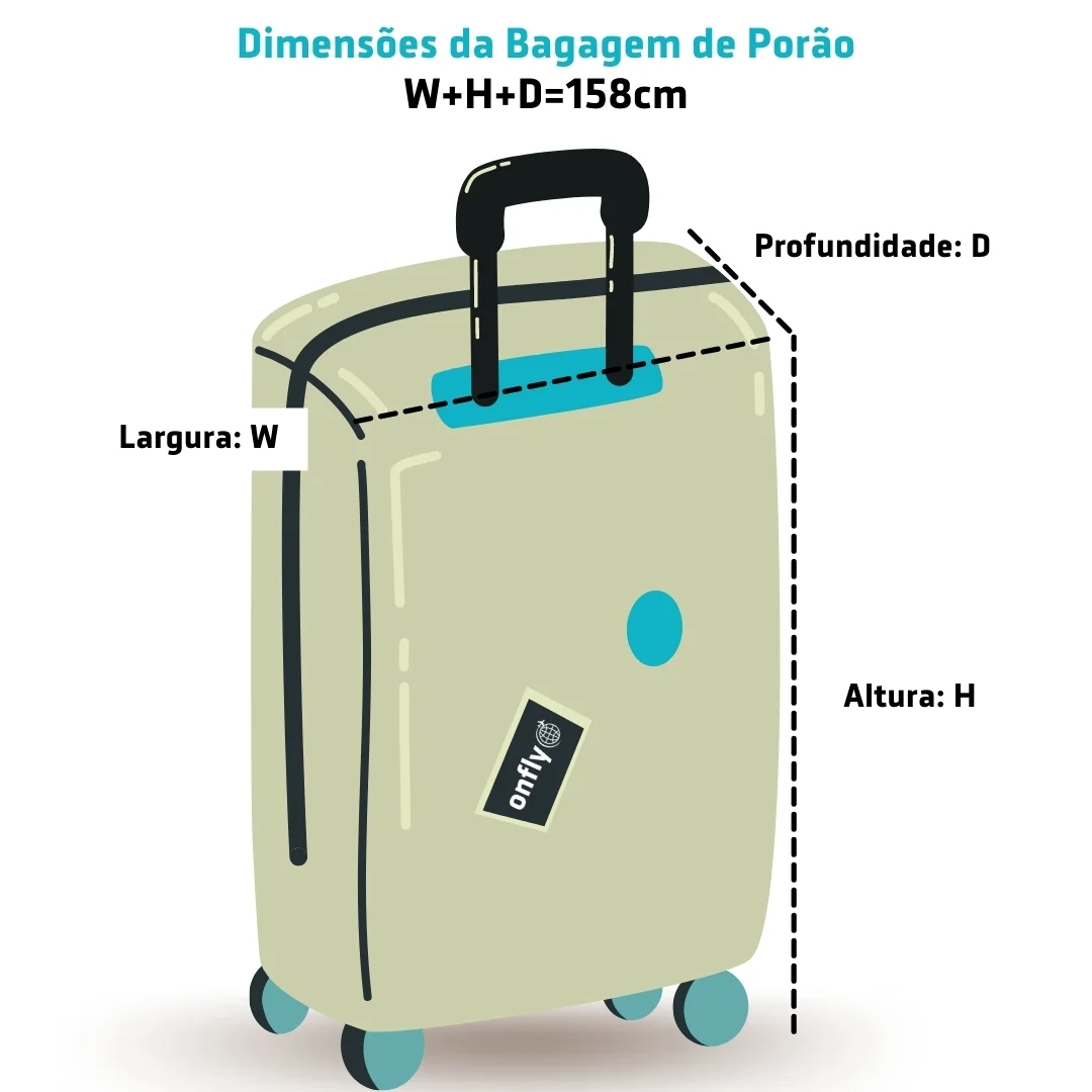 Bagagem de porão medidas