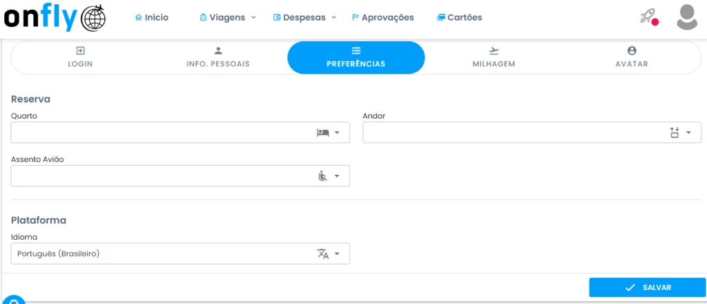 traveler profile onfly