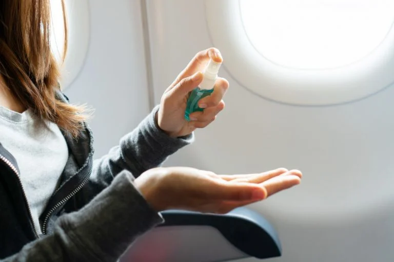 quantidade de líquido no voo