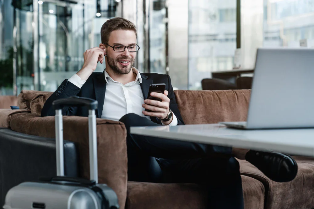 experiência mobile para viajantes corporativos